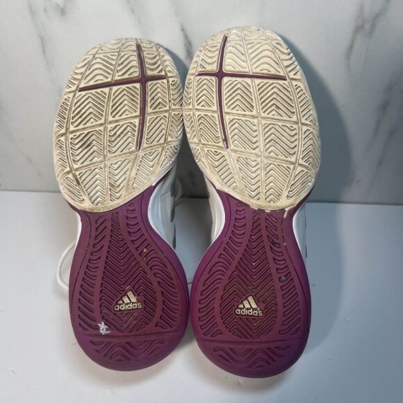 Adidas Sneakers Womens 6.5 White Purple Ambition II Lace Up Athletic Running - Picture 10 of 12